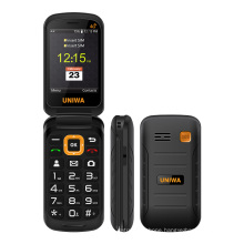 Wholesale 2.8"/1.77" Double Screen IP68 Waterproof SOS Function 4G Rugged Flip Phone Flip Mobile Phone UNIWA V909T